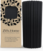 Ziffs Home® 120pcs Black Fibre Reed Diffuser Sticks - 25.4cm/10 Inches in x 4mm/0.16in - Thick Reeds Sticks - Fibre Reeds for Diffusers