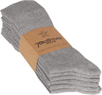 7BigStars Mens Dress Socks – 6 Pairs Crew, Soft Stay Up, Cotton Comfort for Business, Office, Big and Tall, Breathable