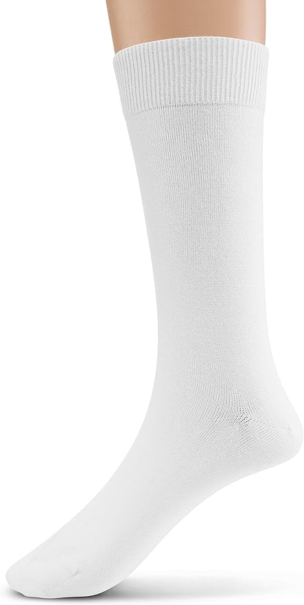 Modal Mens Crew Socks, Formal Mid-Length Dress Calf Socks 2 or 4 Pk