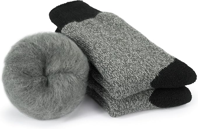 BomKinta Thermal Socks Men - Winter Warm Socks for Cold Weather Crew Socks - Cozy Soft Thick Christmas Boot Socks Size 7-11