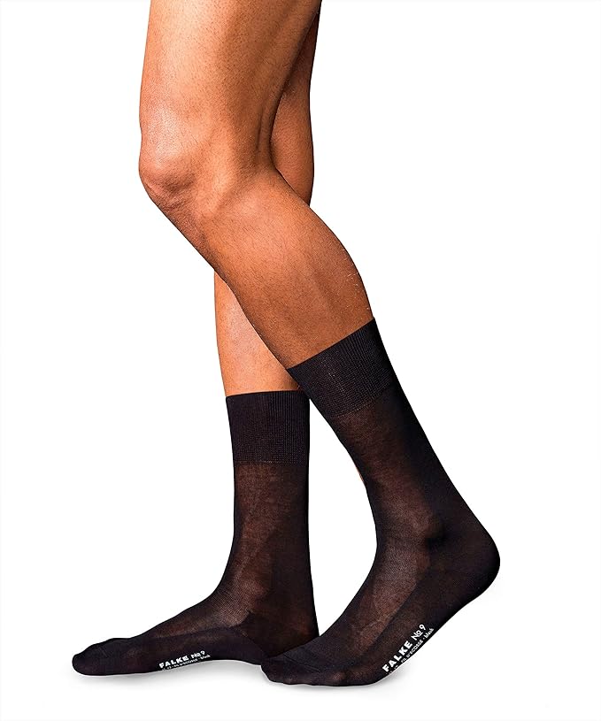 FALKE Men's No. 9 Egyptian Cotton Luxury Dress Socks, 1 Pair