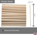 Ziffs Home® 120pcs Natural Fibre Reed Diffuser Sticks - 20cm/7.87in x 4mm/0.16in - Thick Diffuser Reeds Sticks - Diffuser Sticks for Diffuser Oils Fragrance Refill - Fibre Reeds for Diffusers
