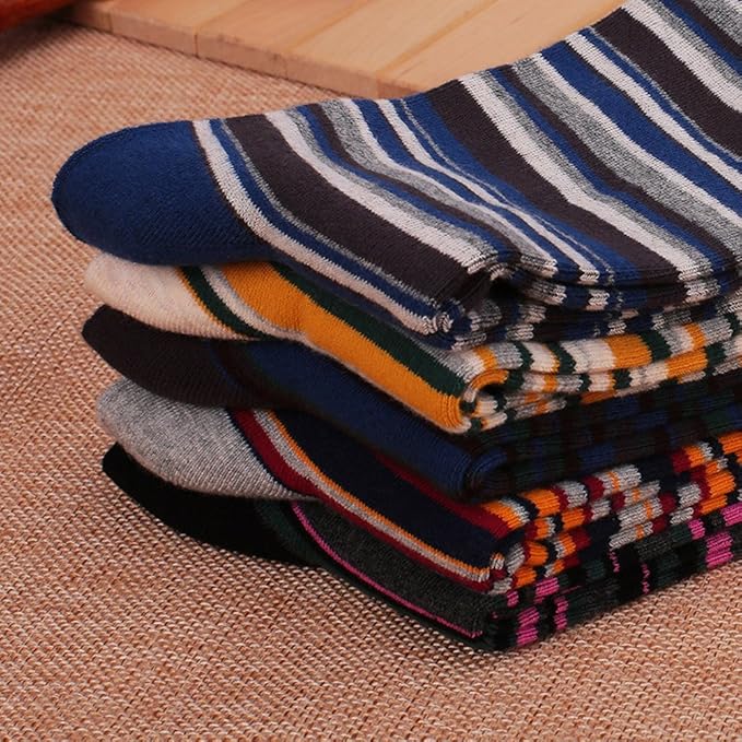 DRASEX Men's Dress Socks Funky Colorful Pattern Cotton Novelty Casual Crew Socks