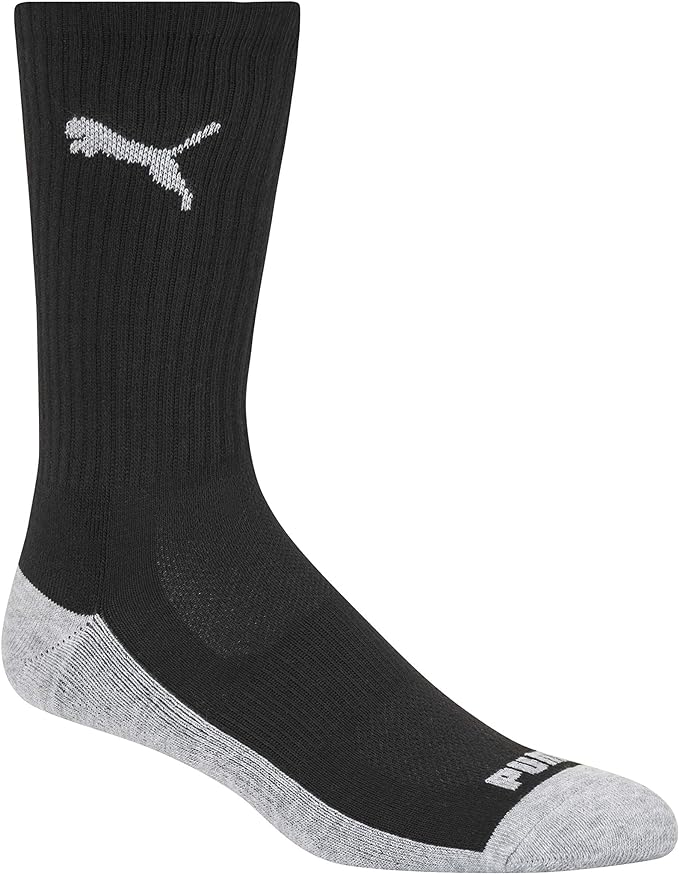PUMA mens 6 Pack Crew Socks