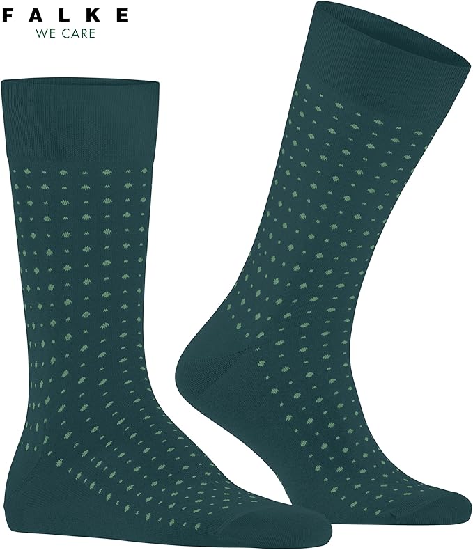 FALKE Men's Tiago Dress Socks, Sustainable Cotton, Crew, 1 Pair