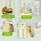 ACITHGL 36 Pcs 4oz Mini Mason Jar Candles Small Scented Candles Bulk Aromatherapy Ideal Souvenir Favors for Wedding Birthday Party (Sage, Mint, Citronella, Gold)