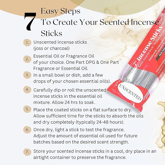 20 Bundles Unscented 2000 Wood Pulp 11'' Incense Sticks Premium Natural Uncolored (Punk Sticks) 20 Pack. Add Any Aroma Depot Fragrance Oils to Make Your own Scented Sticks.