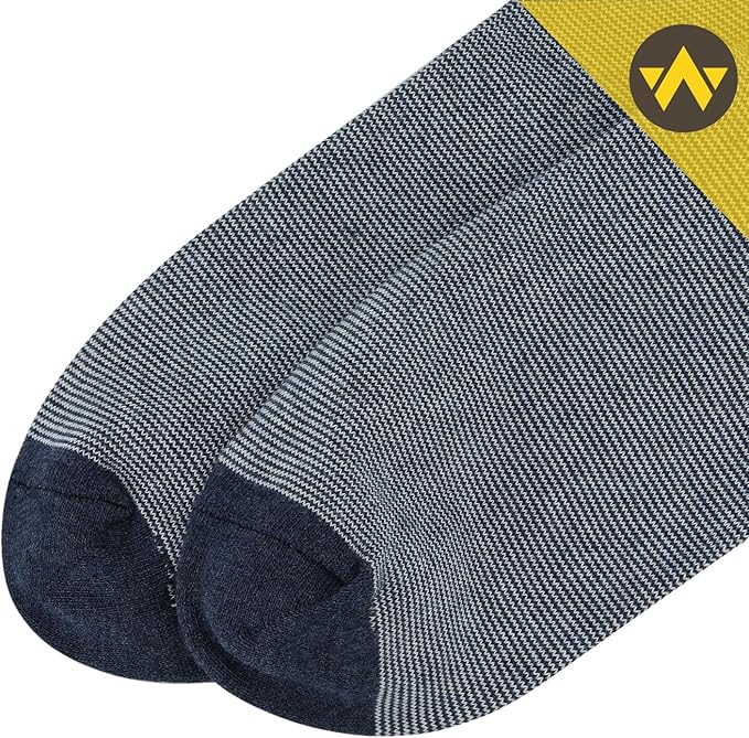 WANDER Men's Dress Socks Cotton Thin Classic Lightweight Socks 6/8 Pairs Solid & Patterned Soft Breathable Socks