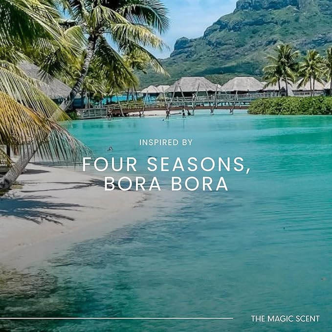 Bamboo Diffuser Oil - Hotel & Home Luxury Scents Inspired by The Four Seasons, Bora Bora - Diffuser Oil Scents for Home Designed for Use in All Diffusers - 16.9 fl oz, 500 mL