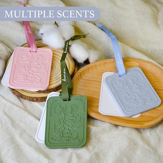 Car Air Freshener, 2 Pack Ocean Air Scented Sachets for Closet and Drawer, Long-Lasting Home Fragrance Sachets, Car Mirror Hanging Air Freshener & Accessories