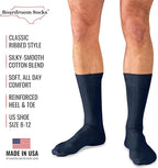 Cotton Dress Socks for Men – Comfortable Men’s Executive Socks – Classic Mid-Calf Dress Socks by Boardroom Socks