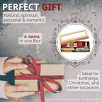 Danilovo Smudging Kit – 5 Palo Santo Sticks, 1 White Sage Smudge Stick, 50 Beeswax Taper Candles & Ceramic Candle Holder Set for Meditation, Cleansing, and Spiritual Practices