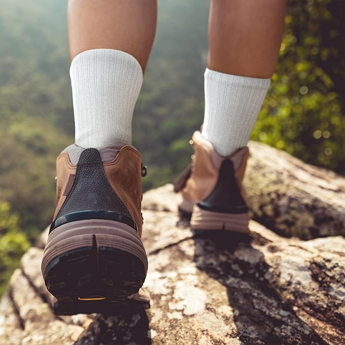 Bamboo Sports Premium Bamboo Crew Work Socks- Moisture Wicking, Odor Eliminating