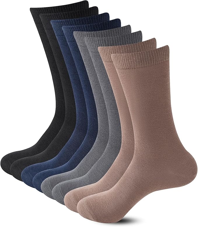 Sock Amazing Unisex Bamboo Rayon Socks Super Soft Black Crew Socks 8 Pack