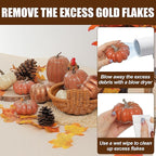 Artgar Pumpkin Decor, 8 PCS Halloween Pumpkin, Metal Cracked Design Foam Pumpkins for Halloween Thanksgiving Fall Home Table Indoor Outdoor Decorations