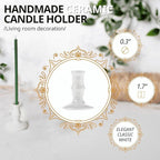 Danilovo Smudging Kit – 5 Palo Santo Sticks, 1 White Sage Smudge Stick, 50 Chakra Colors Beeswax Taper Candles & Ceramic Candle Holder Set for Meditation, Cleansing, and Spiritual Practices