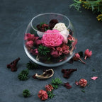 Qingbei Rina Potpourri,Rose Scented Potpourri Bowl Filler Dried Flower,Pink Decorative Popery,Home Fragrance Perfume,Bathroom Decor,9.8 Oz