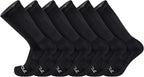 TCK Moisture Wicking Work Crew Socks for Men & Women- 9-11/10-13/13-15 Cushioned Boot Socks 6-pack 3-pack 12-pack