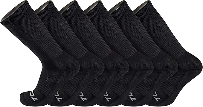 TCK Moisture Wicking Work Crew Socks for Men & Women- 9-11/10-13/13-15 Cushioned Boot Socks 6-pack 3-pack 12-pack