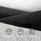 J-BOX Men's Cotton Crew Socks-Wicking Black Dress Socks, Anti-Odor&Breathable for Business/Casual, Size 6-15