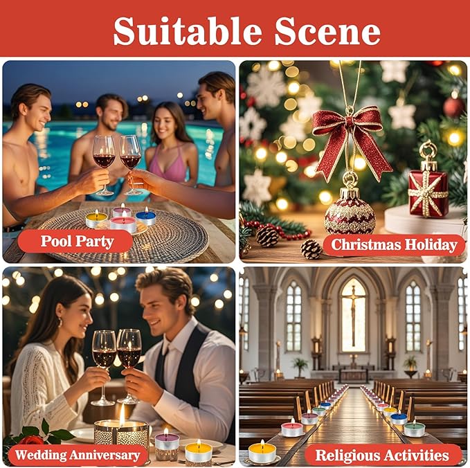 Mixed Color Tea Lights Candles Bulk - 25pcs Mini Votive Tea Lights Shabbat Candles Soy Candle Mini Candle with Cotton Wick for Home Decoration,Wedding, Emergencies