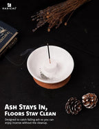 Radicaln Marble Incense Holder 5.5" Inches Black Handmade Palo Santo Stick for Home Décor, Modern Incense Holder for Sticks, Citronella incenses Stick for Room & Office Aromatherapy