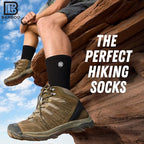 Bamboo Sports Premium Bamboo Crew Work Socks- Moisture Wicking, Odor Eliminating