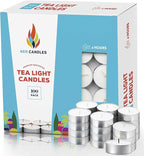 Tea Lights Candles - 4.5 Hour Burn Time - 100 Pack Bulk Candles - White Unscented - Travel Candles - Shabbat Candles - Long Burn Time