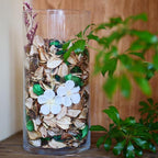 Qingbei Rina Potpourri Bags,Vanilla Scented Potpourri Bowl Filler,White Decorative Dried Flower, Home Fragrance, Vase Filler,8.4 oz|2 Bags