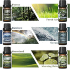 HIQILI Nature Fragrance Oil 6x10ml, Scented Oil for Candle Scents Soap Making & Diffuser, Essential Oils Set for Soy Candles Slime Home Car Aromatherapy, for Men Women Halloween Thanksgiving