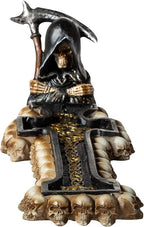 Grim Reaper Polyresin Incense Stick Holder Burner with Ash Catcher