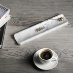 Koville Italian Carrara Natural Marble Incense Holder, Incense Holders for Sticks, Incense Burner Holder, Ideal for Meditation and Relaxing, Easy to Clean(Bianco Carrara)