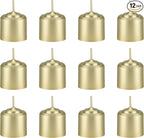 Mega Candles 12 pcs Unscented Gold Votive Candles, Hand Poured Wax Candle 10 Hours 1.38 Inch x 1.5 Inch, Home Décor, Wedding Receptions, Centerpieces, Occasions, Events, Meditations, Holders