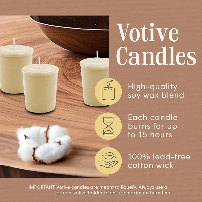 Mister Candle Spring/Summer Votive Collection Handmade Scented Votive Candles Bulk, Small Candles with Premium Wax & Essential Oils, 15 Hour Burn Time, Made in USA, (Set of 9, Clean Cotton)