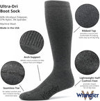 Wrangler Mens Ultra Dri Seamless Toe Western Boot Socks 3 Pair Pack