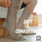 Bamboo Sports Premium Bamboo Crew Work Socks- Moisture Wicking, Odor Eliminating