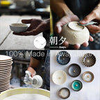 Asayu Japanese Lotus Incense Holder for Sticks 4.1 inch (105mm), Traditional Made in Japan Ceramic Ash Catcher and Brass Incense Burner Set - Pink