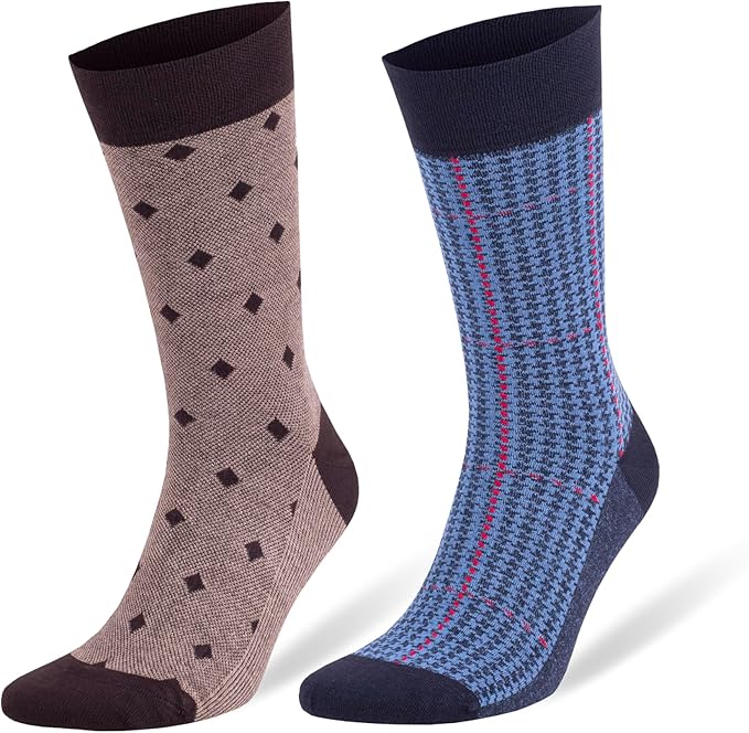 Men’s Dress and Trouser Socks – Premium Rayon Made From Bamboo, Crew Socks (6 pair + Gift box)