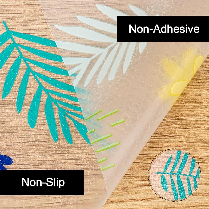 Cooyes Shelf Liner – Premium Non-Adhesive Cabinet & Drawer Liner for Kitchen – Waterproof Shelf Paper with Modern Pattern – Durable EVA Cabinet Mat – Easy to Cut