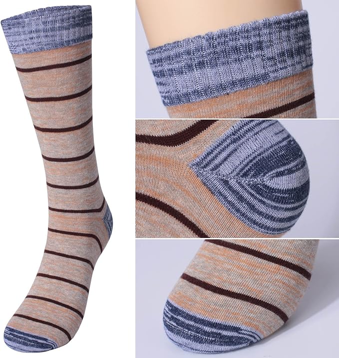 DRASEX Men's Dress Socks Funky Colorful Pattern Cotton Novelty Casual Crew Socks