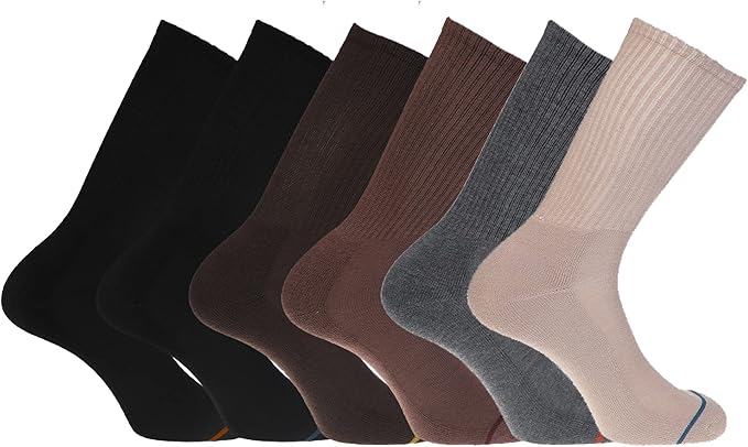DOCKERS Men's Performance Socks - 3-Pairs and 6-Pairs Athletic and Dress Crew Socks for Men