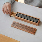 Incense Holder Burner,Coffin Incense Storage Box Holder for Sticks, Wooden Incense-Stick Holder & Ash Catcher for Meditation/Yoga Room/Bedroom/studyroom/Office (Incense Holder with Storage)