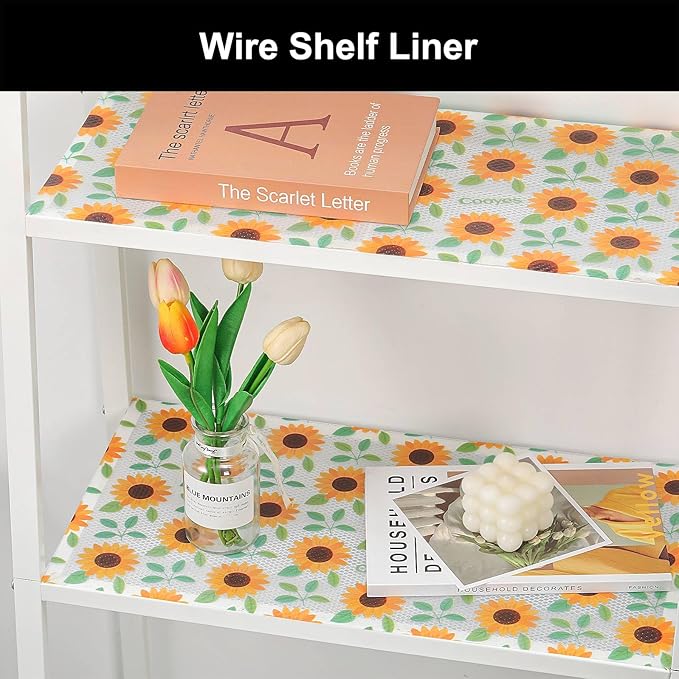Cooyes Shelf Liner – Premium Non-Adhesive Cabinet & Drawer Liner for Kitchen – Waterproof Shelf Paper with Modern Pattern – Durable EVA Cabinet Mat – Easy to Cut