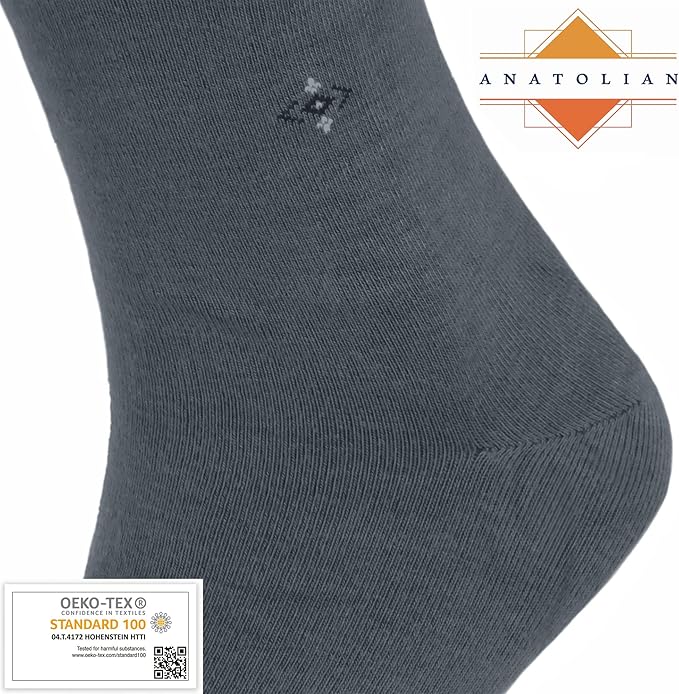 anatolian DRESS SOCKS Natural Comfortable Soft Classy - Made In TURKEY for Men Women Dress or Casual Footwear