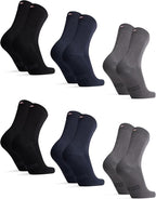DANISH ENDURANCE Viscose Dress Socks, Premium, Soft, Breathable, Dress Socks for Men & Women, Unisex, 6-Pack