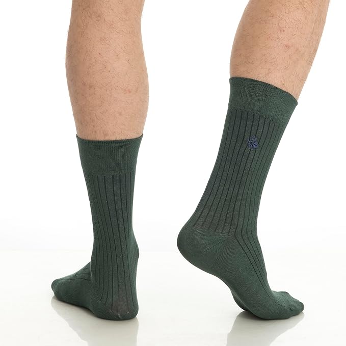 Men’s Dress and Trouser Socks – Premium Rayon Made From Bamboo, Crew Socks (6 pair + Gift box)