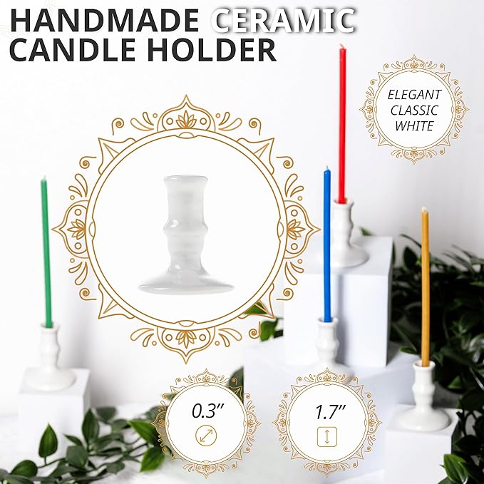 Danilovo Smudging Kit – 5 Palo Santo Sticks, 1 White Sage Smudge Stick and 50 pcs Beeswax Taper Candles Set for Meditation, Cleansing, and Spiritual Practices, Handcrafted, Eco-Friendly