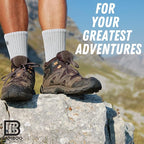 Bamboo Sports Premium Bamboo Crew Work Socks- Moisture Wicking, Odor Eliminating