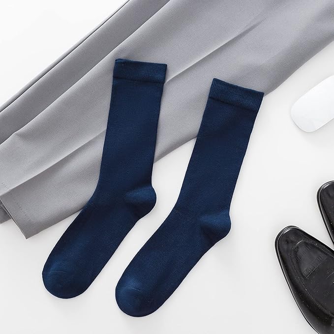 Sock Amazing Unisex Bamboo Rayon Socks Super Soft Black Crew Socks 8 Pack