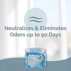 SMELLS BEGONE Odor Eliminator Gel Beads - Air Freshener - Eliminates Odor in Bathrooms, Cars, Boats, RVs & Pet Areas - Made with Essential Oils - Fresh Cotton Scent - 12 Ounce